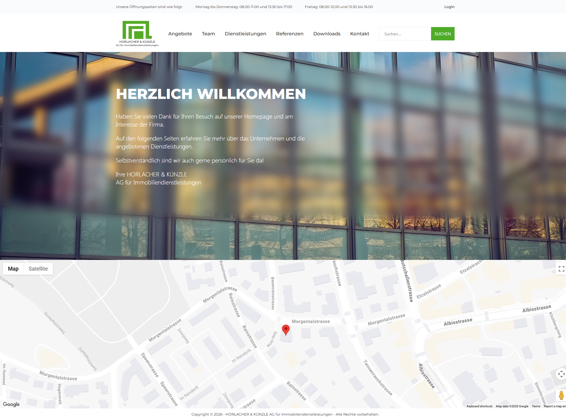 Homepage of immobiliendienstleister.ch, built by SparkDynamic