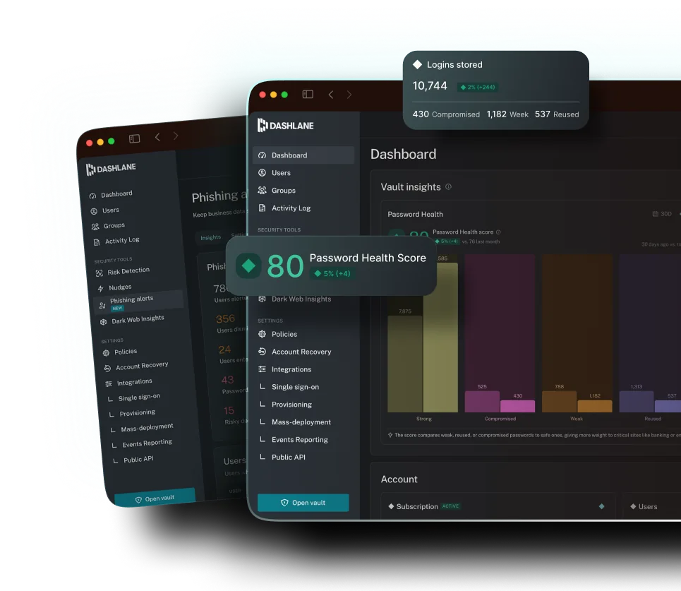 Dashlane credential security platform illustration
