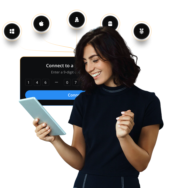 RealVNC remote access software illustration