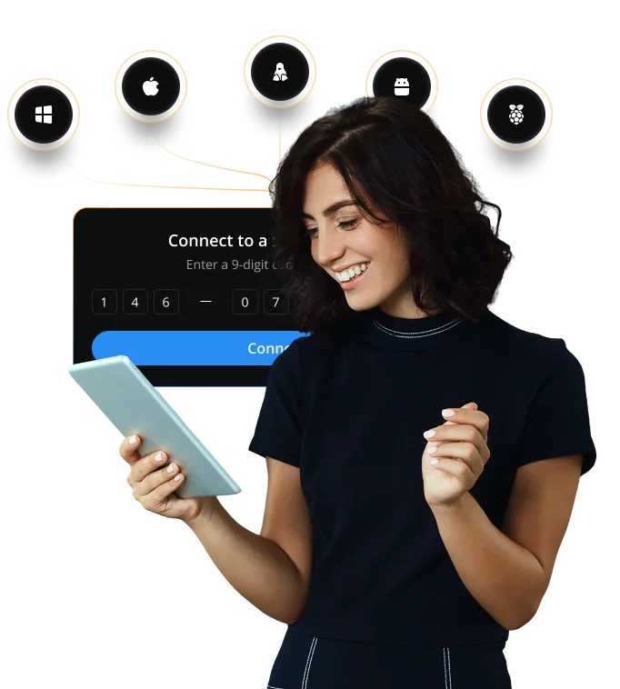 RealVNC remote access software illustration