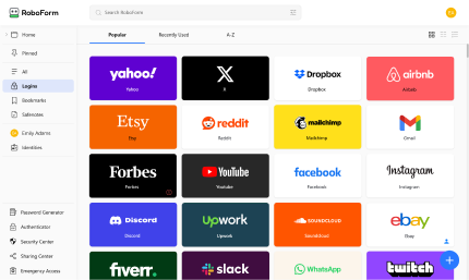 RoboForm Screenshot Light Theme
