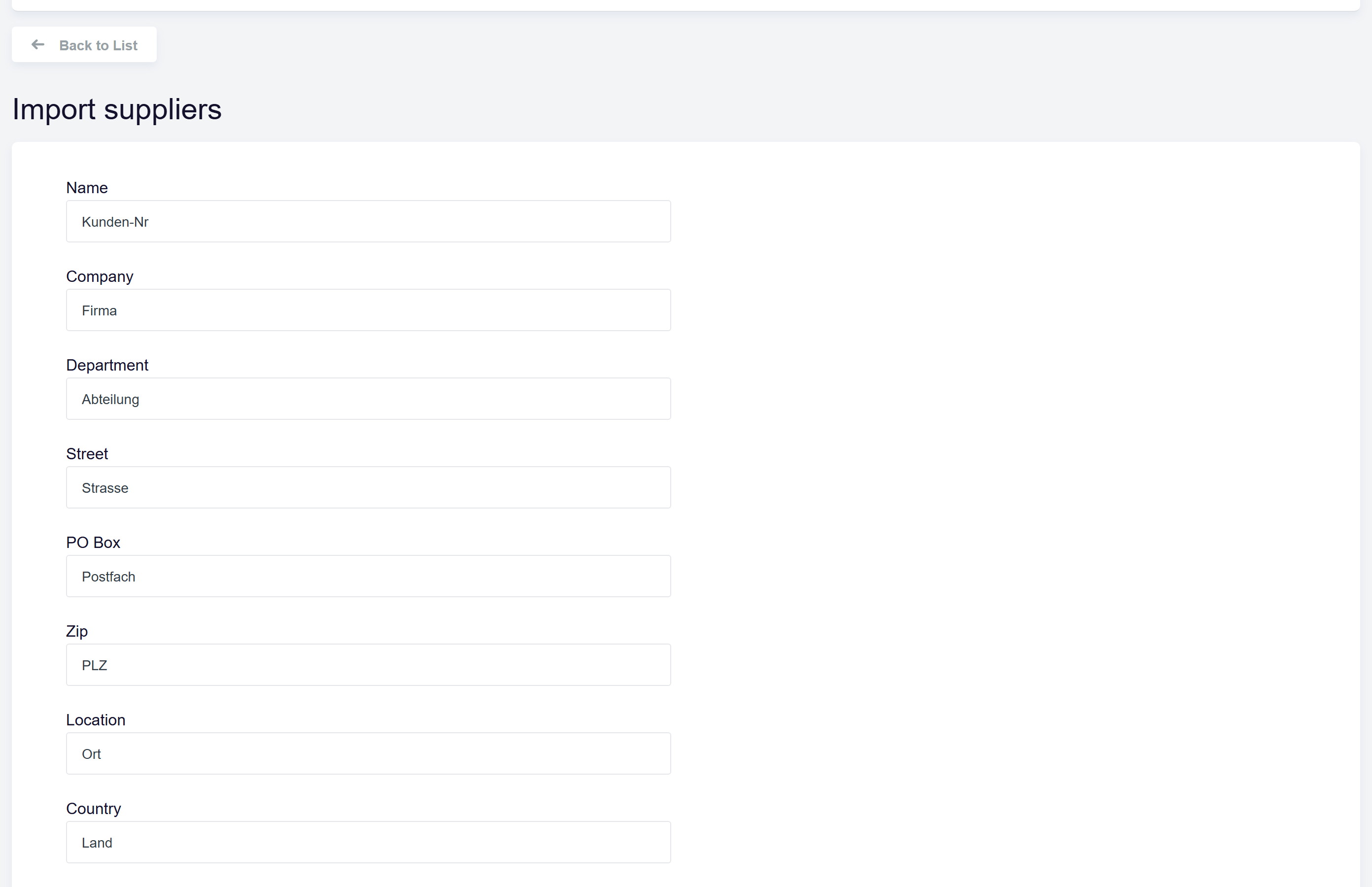 url: addresses/supplieraddress/import
crop: .content-container
maxheight: 900
The supplier import screen showing the column-mapping step.
